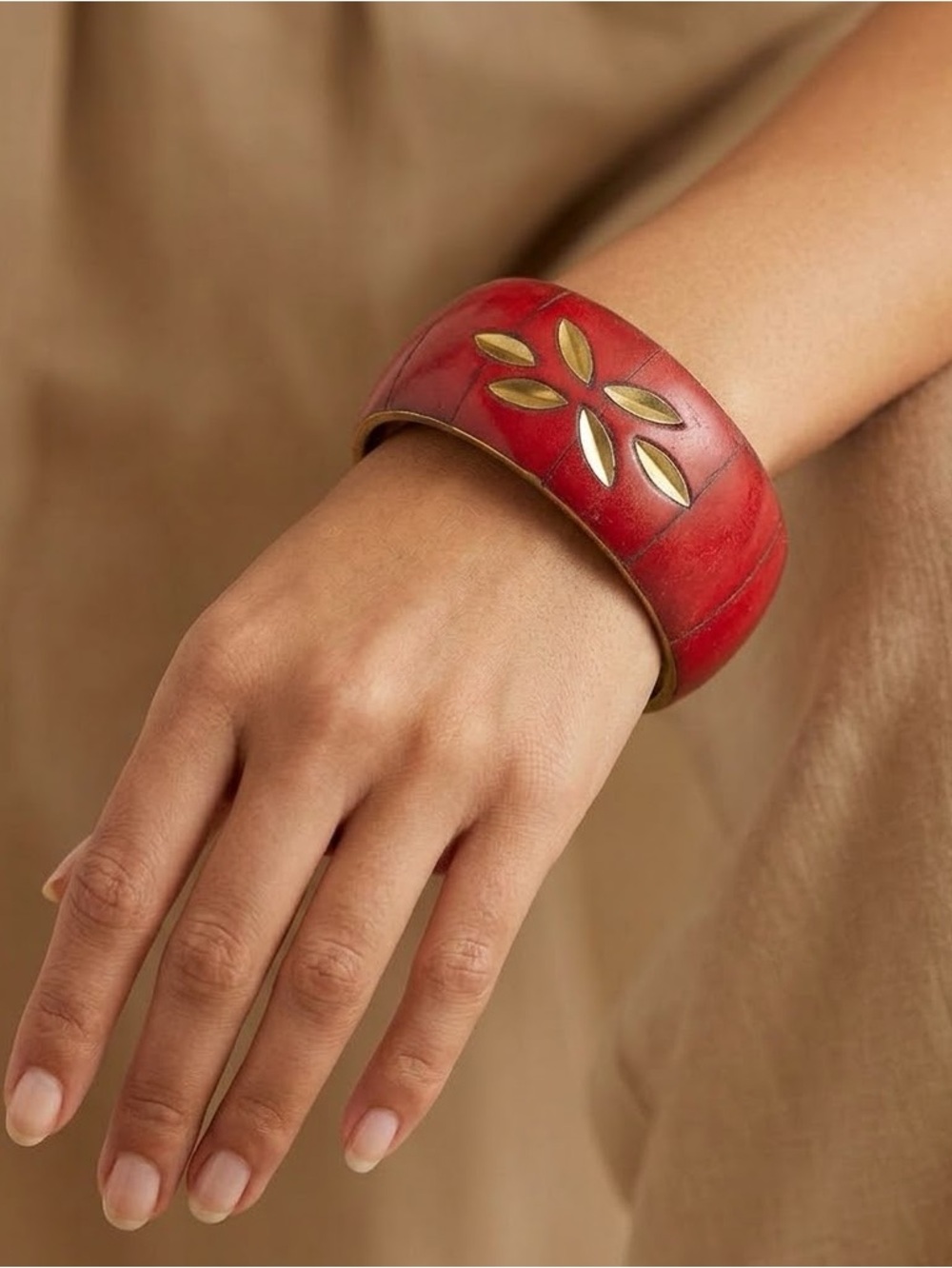Red Hot Ethnic Style Bangle
